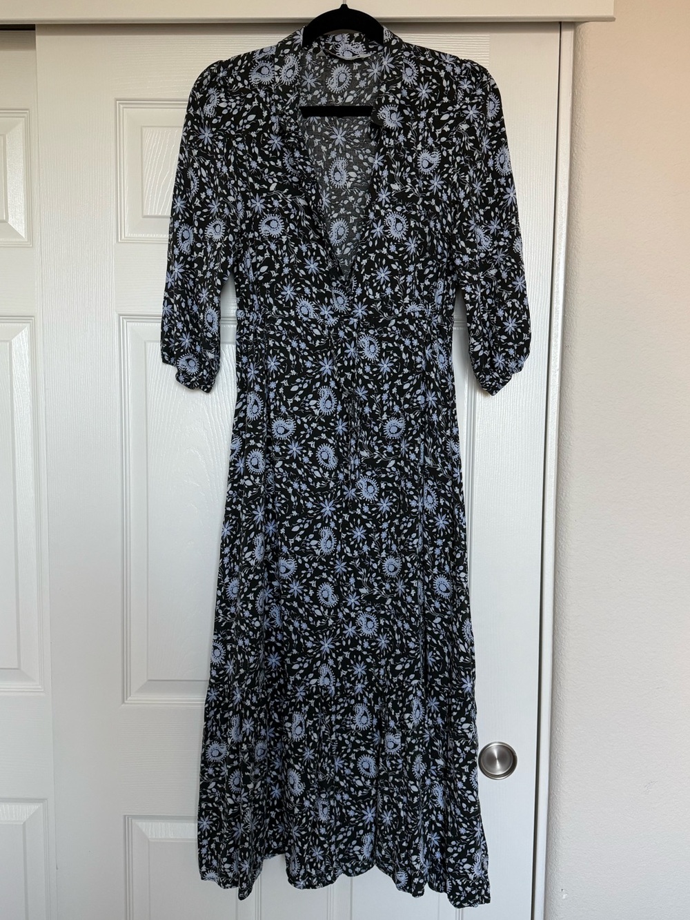 Zara Midi Dress with Paisley Floral Print